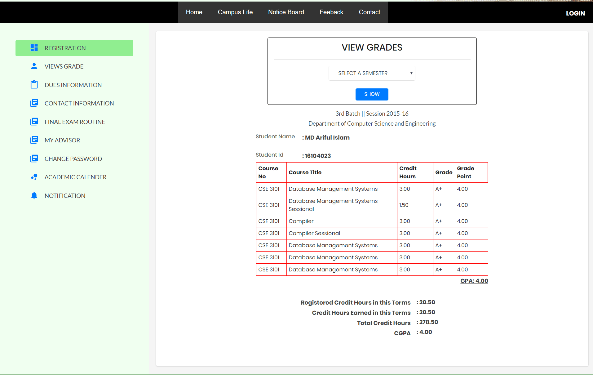 Maintain student and teacher information